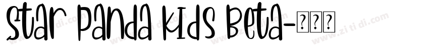 Star Panda Kids Beta字体转换